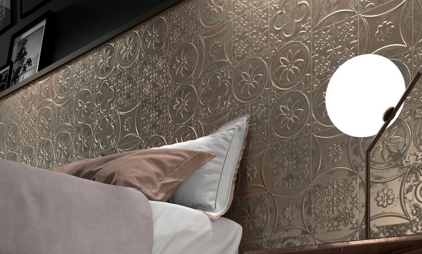 Los azulejos pueden delimitar el espacio que desees si tus camas no tienen cabecero.