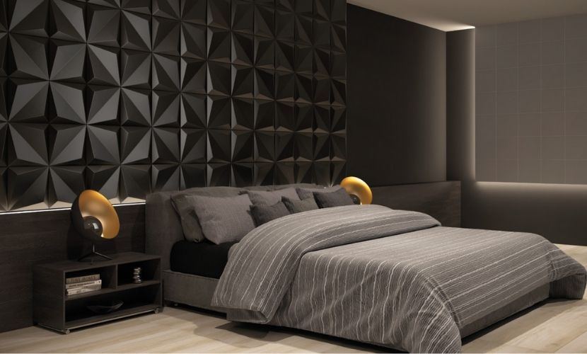 Los azulejos son una alternativa para las camas sin cabecero.